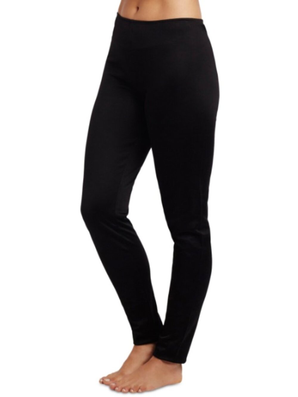 Cuddl Duds Women's Climatesmart Mid-Rise Leggings - Black